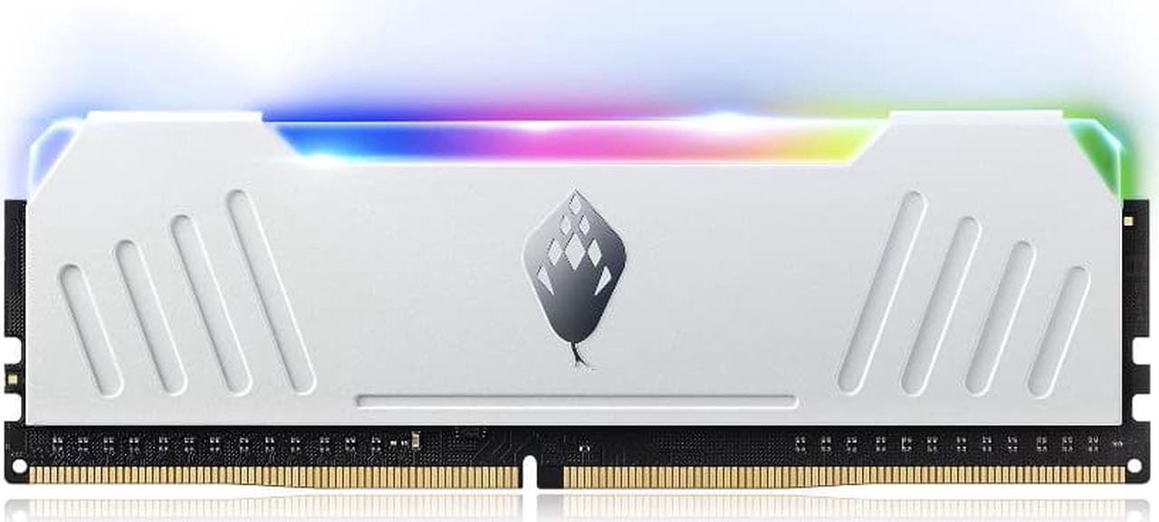 Alt view image 2 of 7 - ANACOMDA ET RGB Gaming DDR4 288-Pin PC RAM Memory 3200MHz(PC4 25600) CL16 32GB (16GBX2) UDIMM (White) with Heatsink Desktop Memory Model. Made in TAIWAN