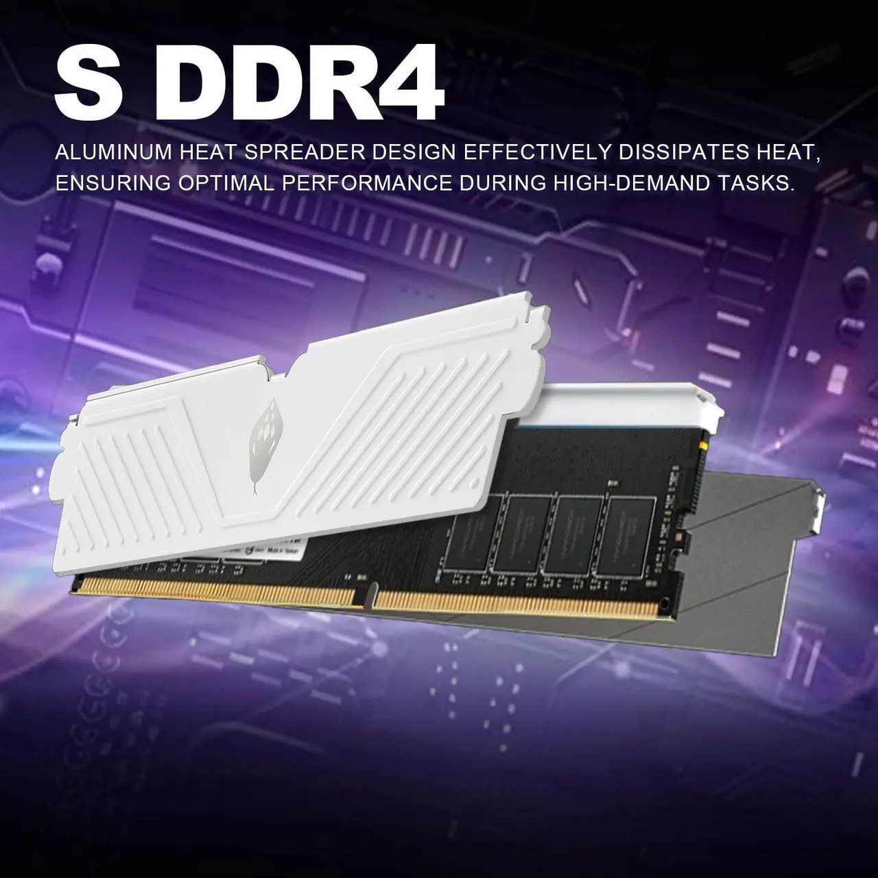 Alt view image 3 of 5 - ANACOMDA S DDR4 PC RAM with Heatsink 3200MHz(PC4 25600) CL16 8GBx2 UDIMM 288-Pin Desktop Memory Model. Made in TAIWAN