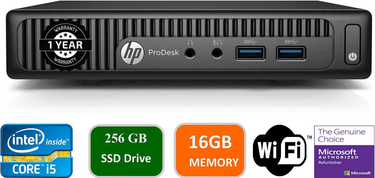 Main image of HP ProDesk 400-G2 Mini Desktop, Intel Core i5-6400T, 2.2GHz,16GB DDR4, 256GB Solid State Drive, Win10Pro (Renewed)