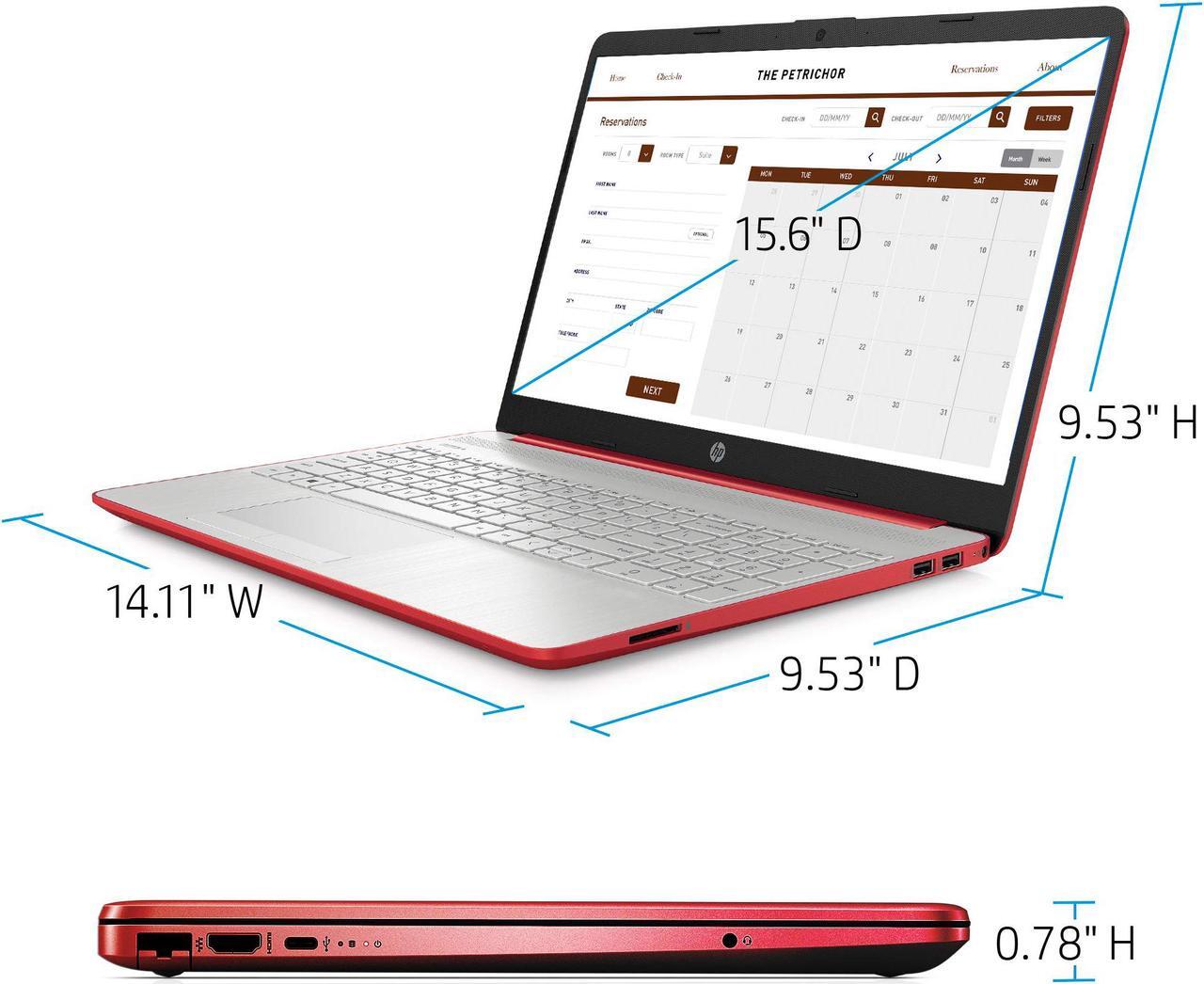 Alt view image 6 of 7 - Newest HP Pavilion Intel Pentium Silver N5000 4GB 128GB SSD Windows 10 Laptop Red (1A493UA#ABA)