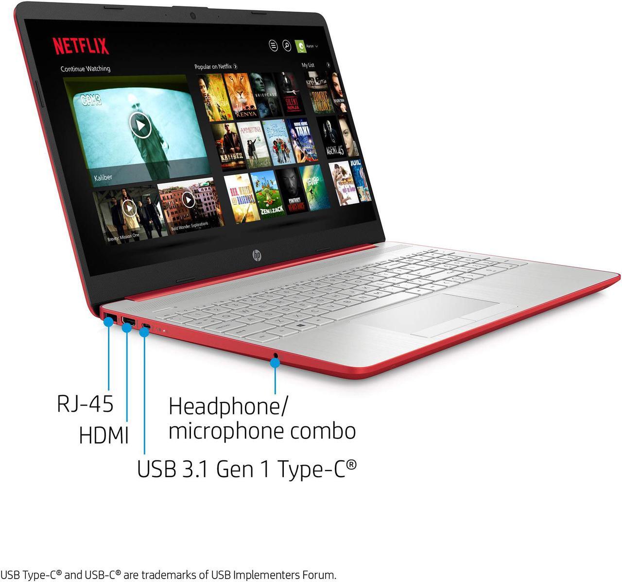 Alt view image 5 of 7 - Newest HP Pavilion Intel Pentium Silver N5000 4GB 128GB SSD Windows 10 Laptop Red (1A493UA#ABA)