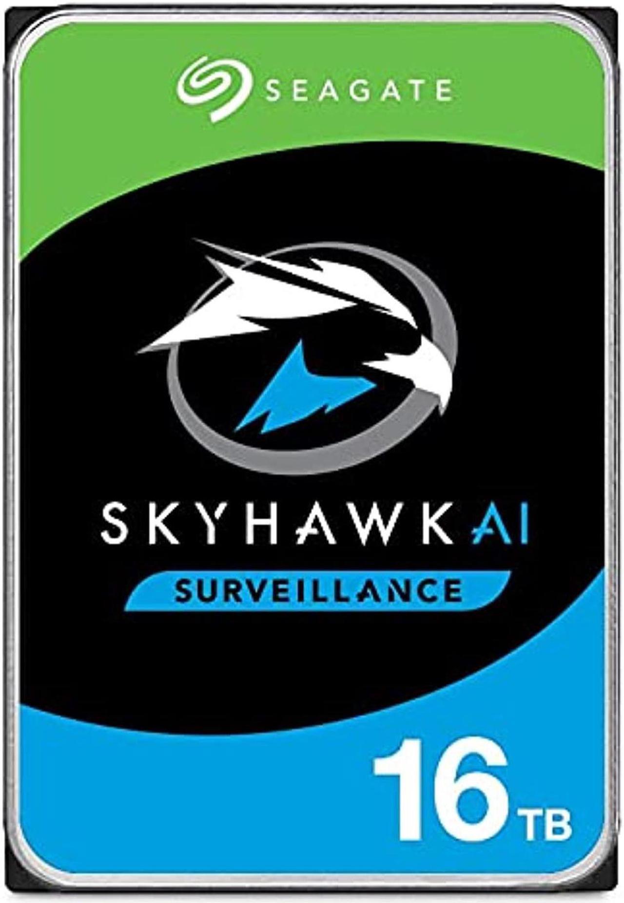 Seagate Skyhawk AI 16TB Video Internal Hard Drive HDD - 3.5 Inch SATA 6Gb/s 256MB Cache for DVR NVR Security Camera System with Drive Health Management and in-House Rescue Services (ST1 (ST16000VE002)