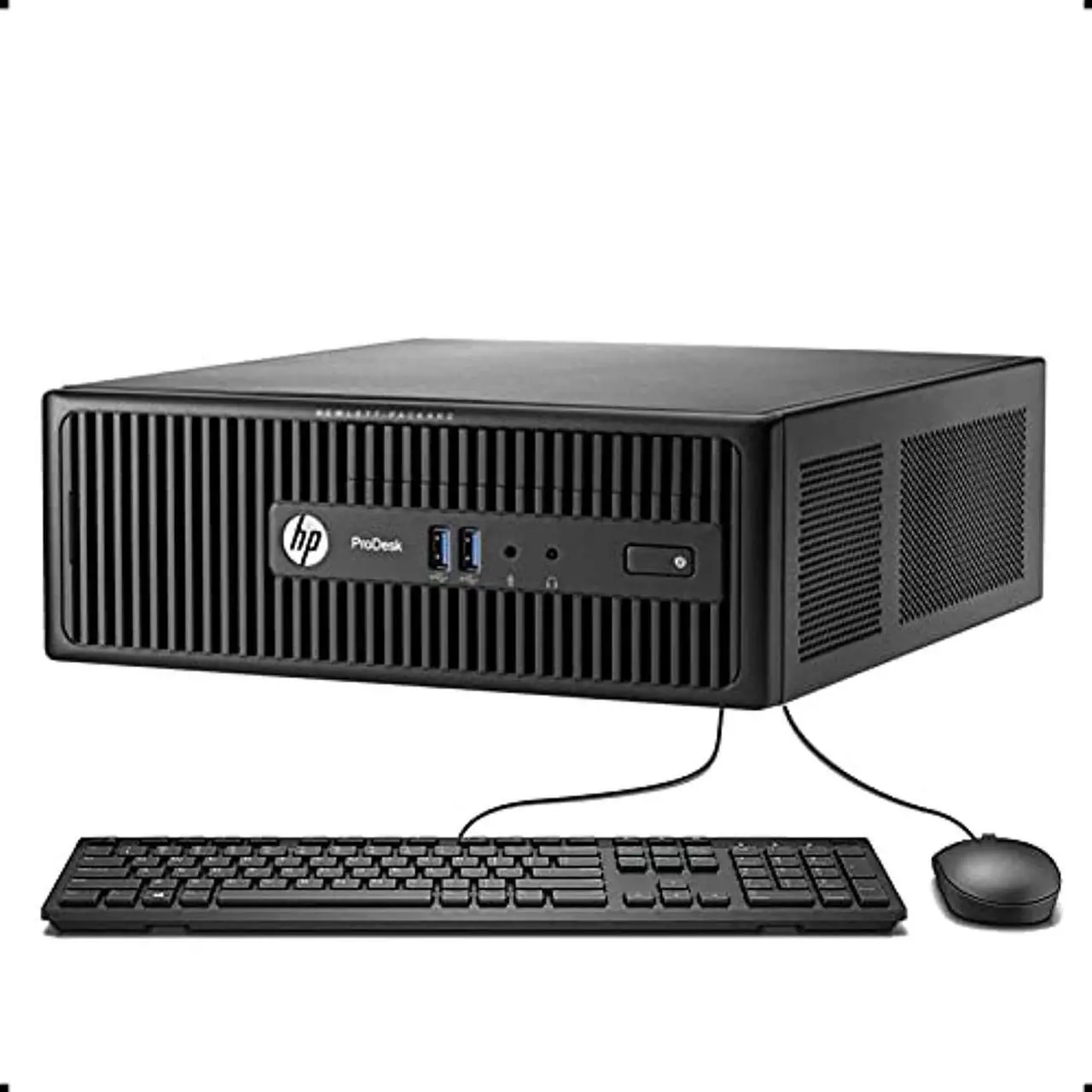 Main image of HP ProDesk 400 G3 Small Form Factor, Intel Core Quad i5 6500 up to 3.6 GHz, 8GB DDR4, 512GB SSD, WiFi, BT 4.0, DVDRW, VGA, DP, Windows 10 64-Multi-Language Support English/Spanish/ (HPProDesk400G3SFF)
