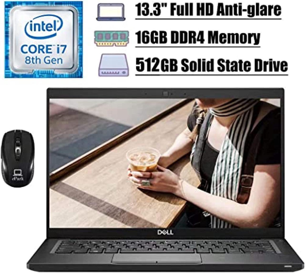 Main image of Dell Latitude (>Inspiron) 13 7000 7390 13.3" Full HD Laptop, 8th Gen Intel Quad-Core i7-8650U 1.9GHz, 16GB RAM 512GB SSD, Thunderbolt Backlit KB HDMI WiFi Win 10 Pro (Renewed)