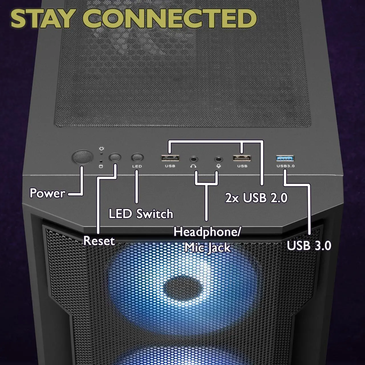 Alt view image 4 of 7 - Cobratype Anaconda Gaming PC - Intel Core i5-12400F, RTX 4060, 16 GB DDR4 RAM, 1 TB NVMe, Windows 11 Home - Gaming Desktop