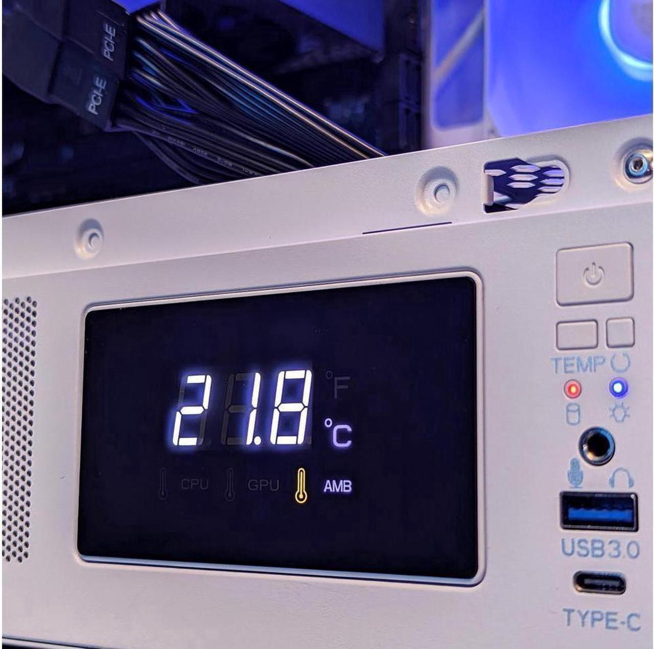 Alt view image 6 of 7 - Cobratype Mamba Gaming PC, Ryzen 7 9700X 4.2 GHz, AMD Radeon RX 9070 XT, 360mm AIO, 2TB NVMe SSD, 64GB DDR5, Wi-Fi, Win 11 Home, Live Thermal Display - Gaming Desktop