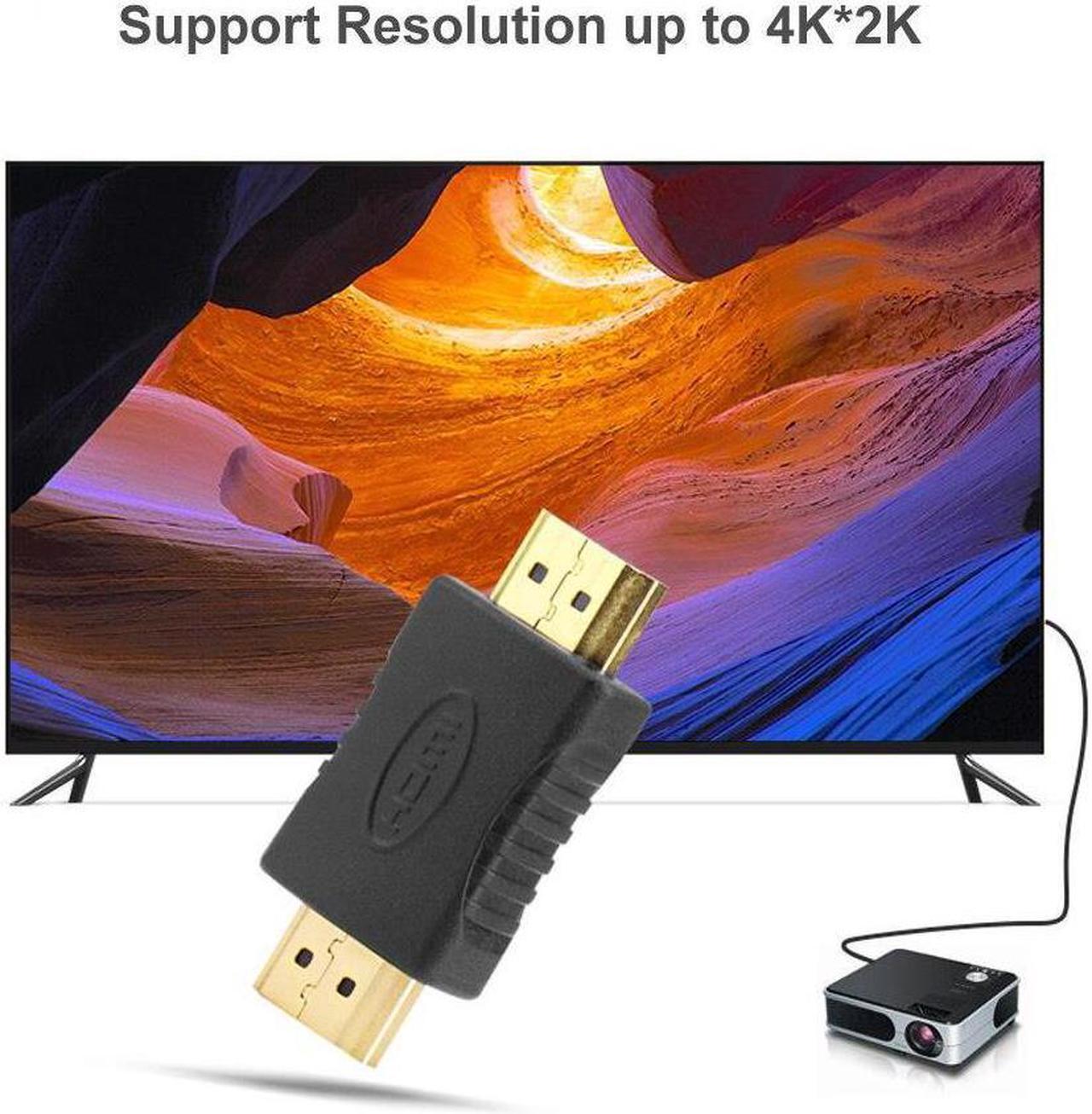 Alt view image 3 of 6 - 5PCS HDMI to HDMI Cable Adapter Extender Connector Converter HDMI Male to Male Coupler Extender 4K for HDTV Projector