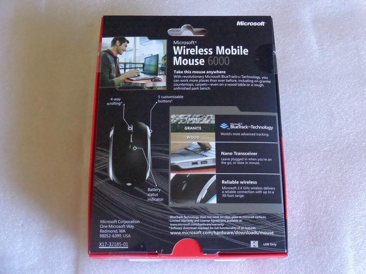 Alt view image 5 of 5 - Microsoft Wireless Mobile Mouse 6000