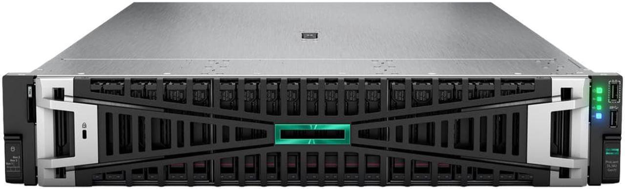 HPE ProLiant DL380 G11 2U Rack Server - 1x Intel Xeon Gold (6430 2.10 GHz) - 64 GB RAM - Intel C741 Chip - 10 Gigabit Ethernet, 25 Gigabit Ethernet - 8x SFF Bay(s) - 1x 1000 W  P58417-B21