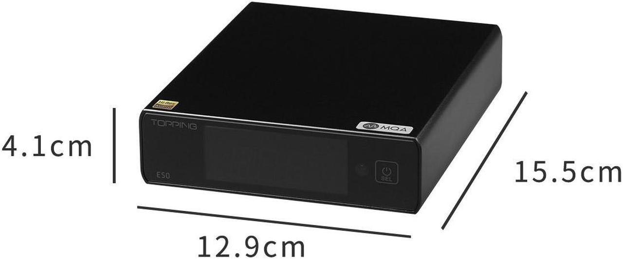 Alt view image 3 of 7 - Topping E50 MQA DAC ES9068AS XMOS XU216 DSD512 PCM768kHz USB DAC USB/Coax/Opt Inputs RCA/TRS Outputs Decoder for Home Theater Game Music portable dac (Black)