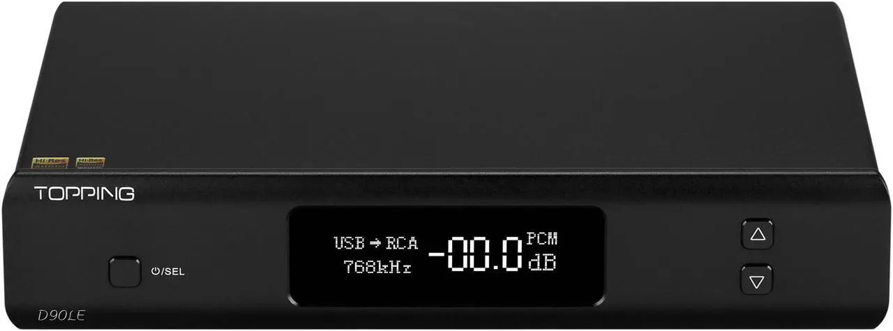Main image of Topping D90LE Fully Balanced DAC ES9038PRO LDAC BT/USB/IIS/Opt/Coax/AES Hi-Res DAC Supported DSD512 Native PCM768kHz RCA XLR Output Preamp Decoder with Remote Control