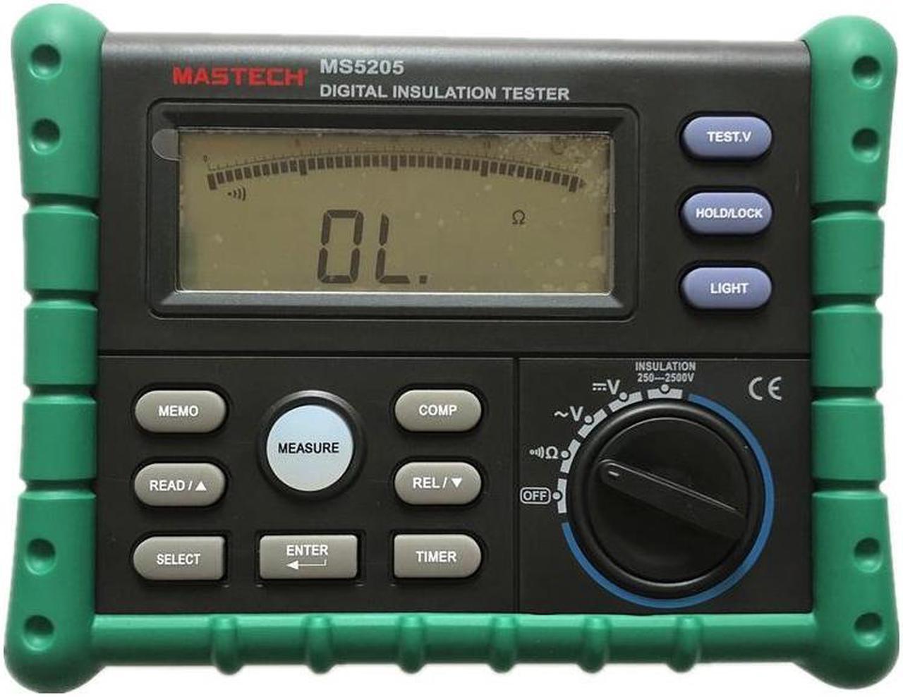 Alt view image 2 of 7 - MASTECH MS5205 Insulation resistance tester digital megohmmeter 2500V electrician megger MASTECH MS5205