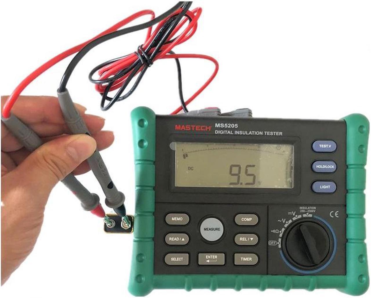 Alt view image 6 of 7 - MASTECH MS5205 Insulation resistance tester digital megohmmeter 2500V electrician megger MASTECH MS5205
