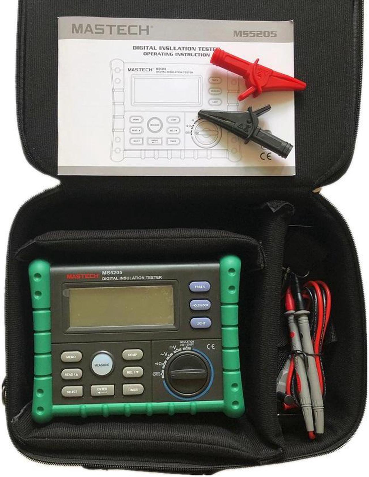 Alt view image 7 of 7 - MASTECH MS5205 Insulation resistance tester digital megohmmeter 2500V electrician megger MASTECH MS5205