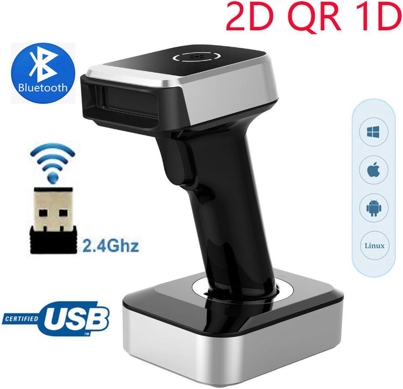 Symcode MJ1900 Bluetooth 2.4Ghz Wireless 2D Barcode Scanner Screen Mobile Payment 1D 2D QR Bar Code Scanner