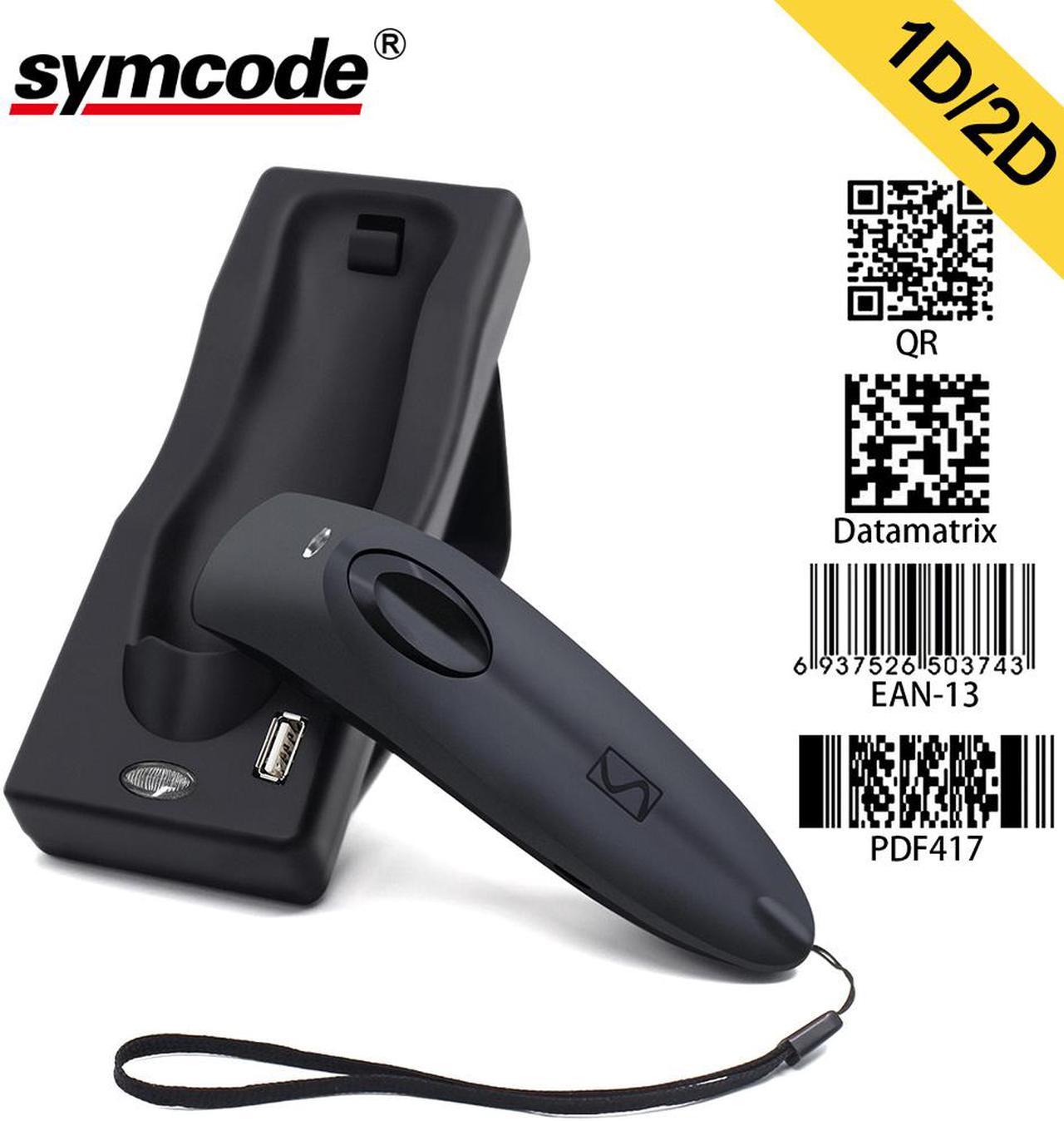 Symcode MJR40 Bluetooth 2.4Ghz Wireless 2D Barcode Scanner Screen Mobile Payment 2D 1D QR Bar Code Reader