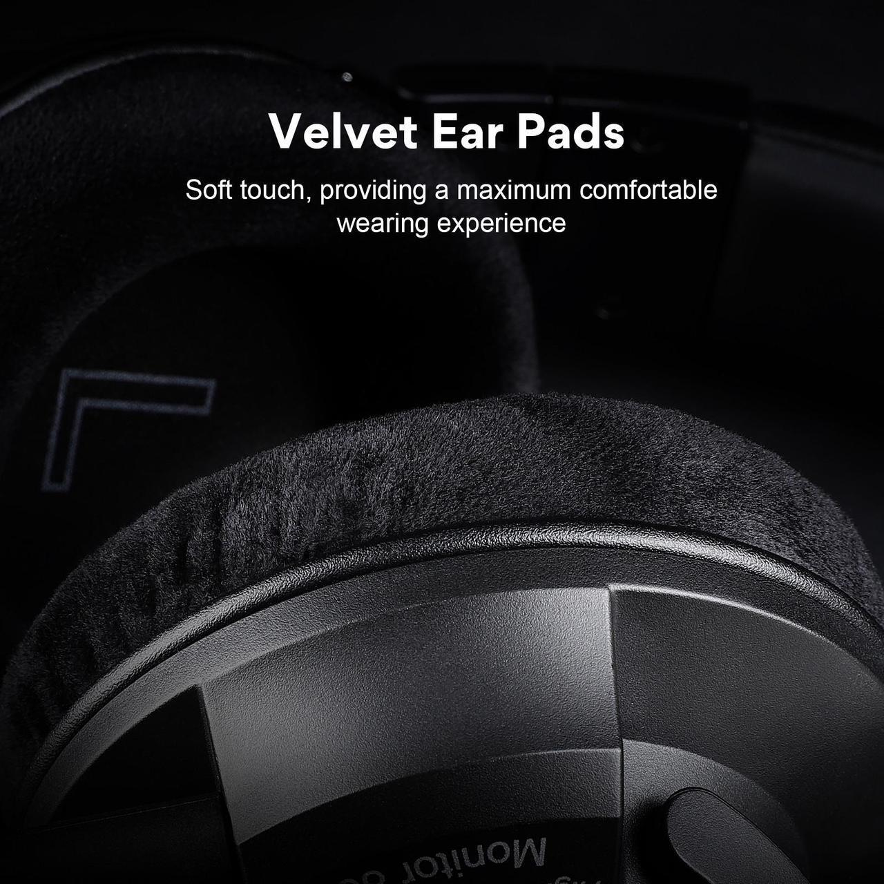Alt view image 3 of 7 - Oneodio Monitor 80 Open Back Headphones Wired Over Ear 250 Audiophile Headphones With Hi-Res Audio Professional Studio Headset,Velour Earmuffs, Sound Isolation,Headphones for Mixing Mastering Editing