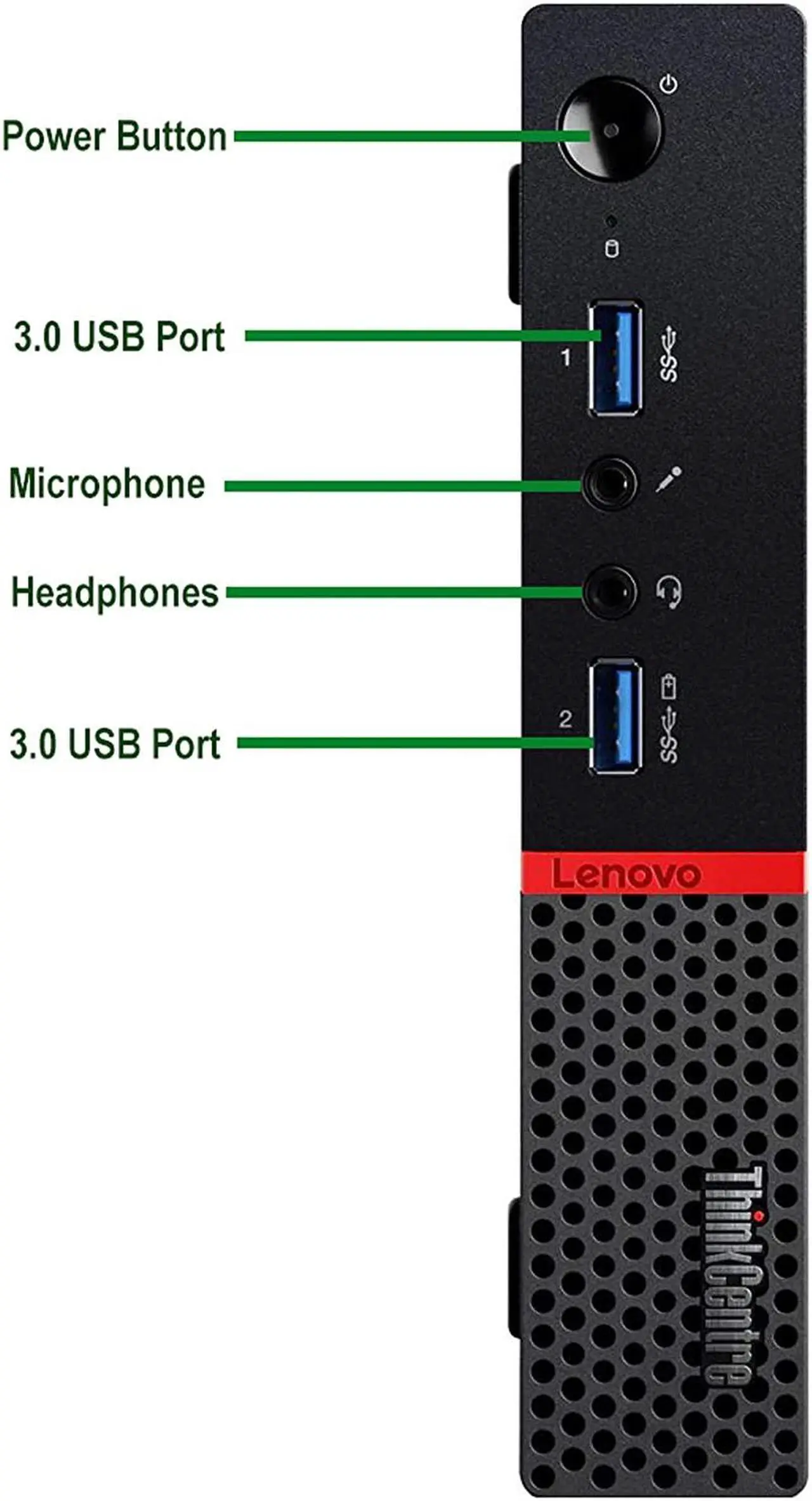 Alt view image 2 of 6 - Lenovo M900 Tiny Computer Micro Tower PC, Intel Core i5 6400T Processor, 16GB DDR4 Ram, 1TB Hard Drive, BTO Wireless Keyboard & Mouse, Wifi | Bluetooth, Windows 10 Professional (Renewed)