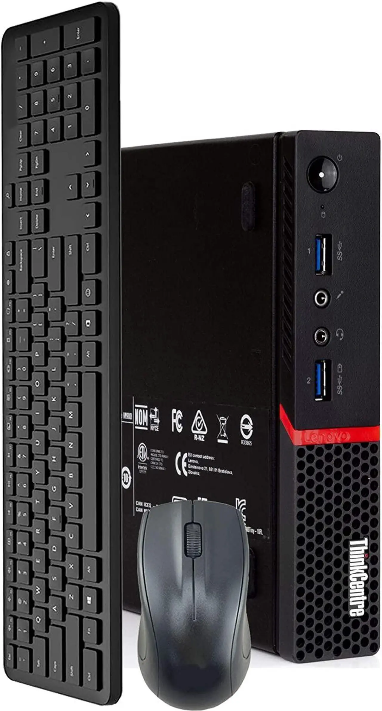 Main image of Lenovo M900 Tiny Computer Micro Tower PC, Intel Core i5 6400T Processor, 16GB DDR4 Ram, 1TB Hard Drive, BTO Wireless Keyboard & Mouse, Wifi | Bluetooth, Windows 10 Professional (Renewed)