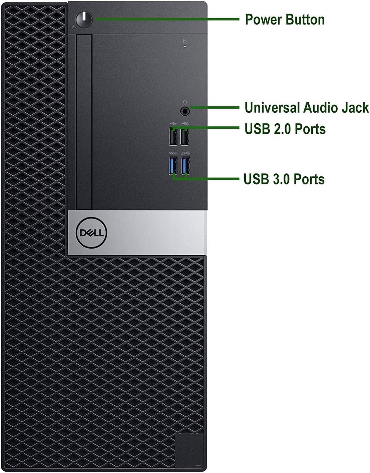 Alt view image 3 of 6 - Dell OptiPlex Tower Desktop Computer PC, Intel Core i5 6500, 3.2GHz Processor, 16GB Ram, 256GB M.2 SSD + 2TB Hard Drive, Nvidia GT 1030 2GB DDR5, WiFi & Bluetooth, Windows 10 Pro