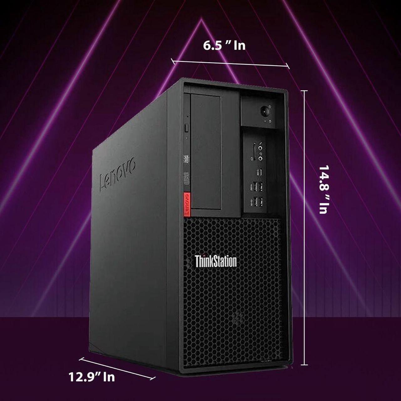 Alt view image 3 of 7 - Lenovo ThinkStation P330 Tower Desktop Gaming PC Intel Hexa Core i5-8500 32GB DDR4 Ram, 1TB SSD, BTO RGB Keyboard & Mouse, NVIDIA GTX 1660S 6GB DDR6, Windows 11 Pro (Renewed)