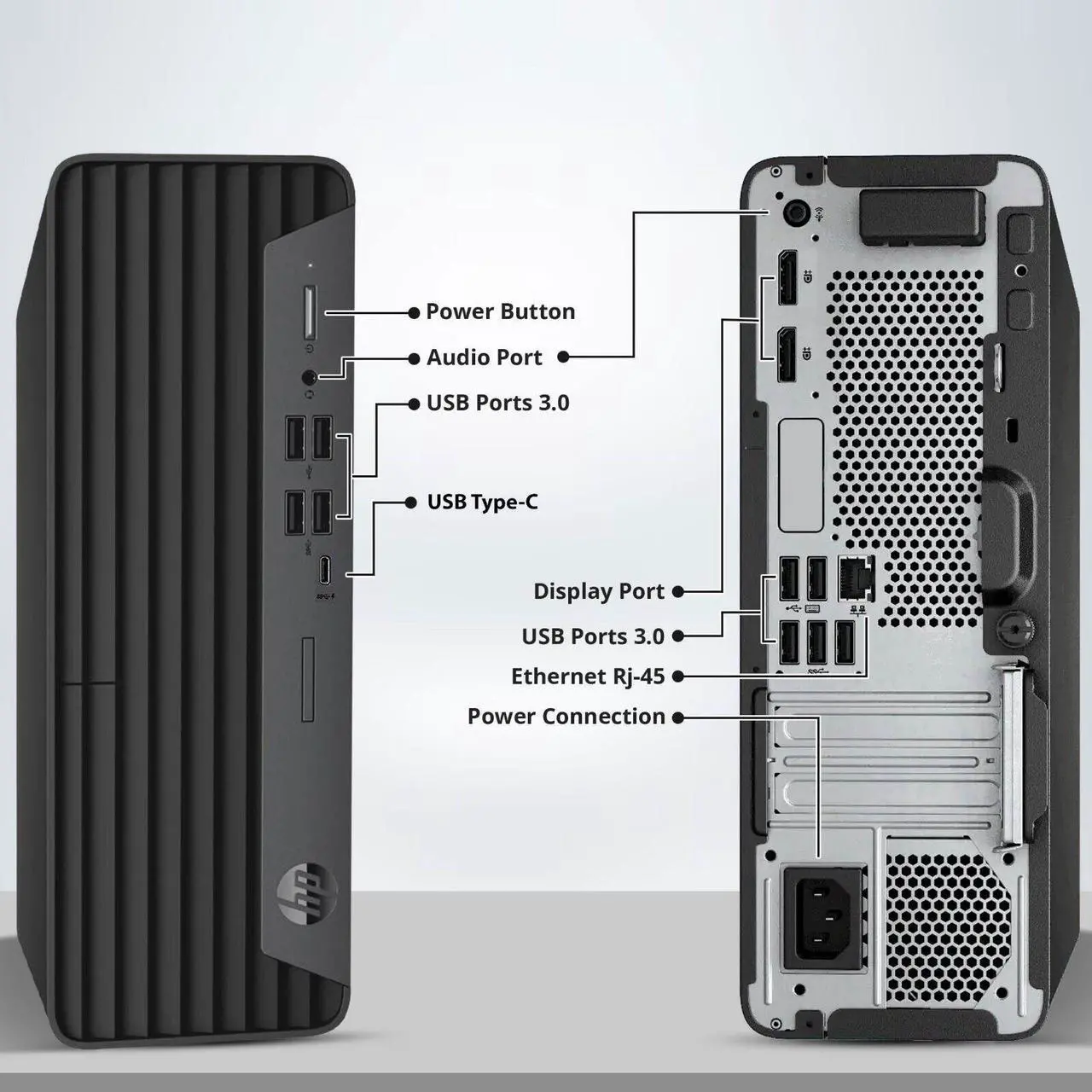 Alt view image 2 of 7 - HP ProDesk 600 G6 SFF Computer Desktop PC, Intel Hexa Core i5-10th, 64GB DDR4 Ram, 2TB NVMe SSD, BTO Keyboard & Mouse, Built-in Wi-Fi, Windows 11 Professional (Renewed)