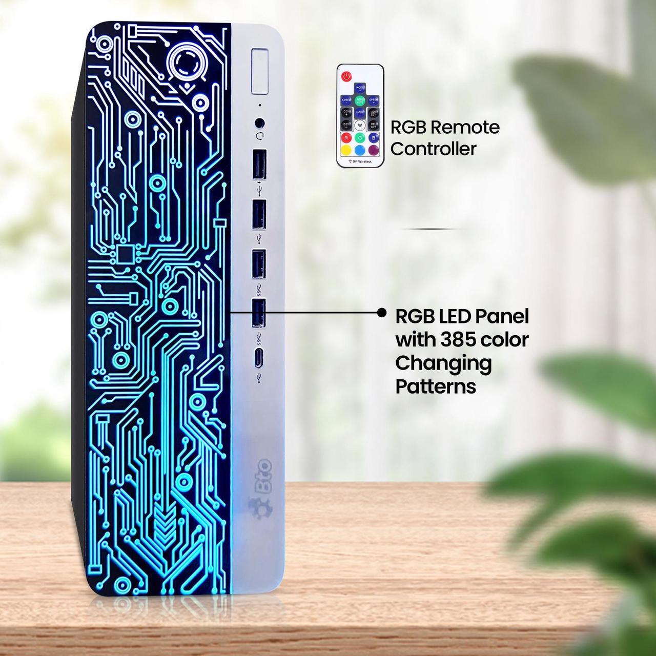 Alt view image 2 of 7 - HP Gaming Desktop PC Bundled with BTO RGB Premium Upgrades - Intel Core i7-6700 6th Gen. 16GB DDR4 Ram, 512GB SSD, NVIDIA GeForce GT 1030, 22 Inch Monitor, RGB Set, Windows 10
 (Renewed)