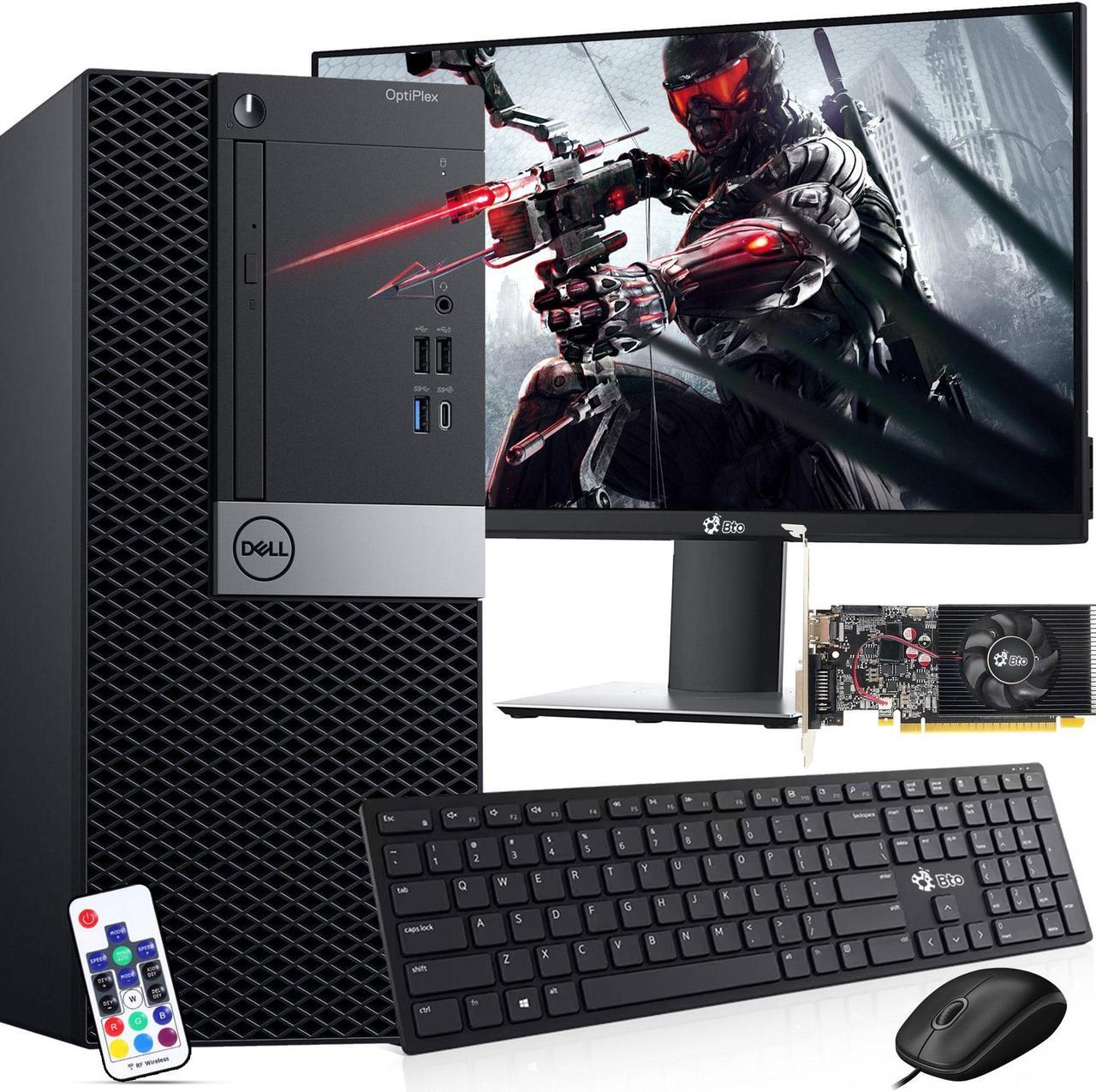 Main image of Dell OptiPlex Gaming Computer Tower PC Intel Core i7-8700 8th Gen. Processor, 16GB DDR4 RAM, 256GB SSD+ 2TB HDD, 22" LED Monitor, AMD RX 550 4GB, Bto Wi-Fi Windows 11 Pro (Renewed)