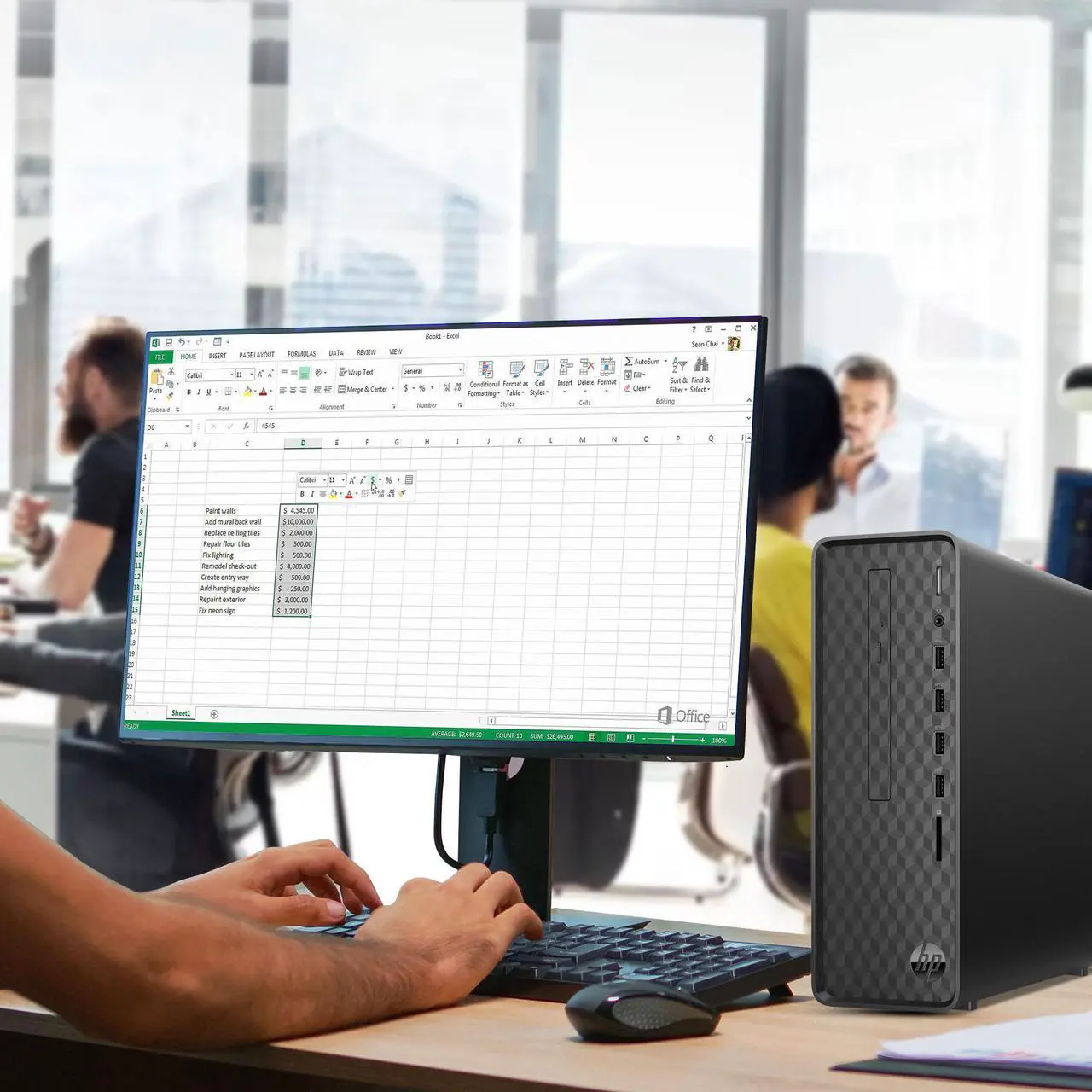 Alt view image 6 of 7 - HP S01-AF01005T SFF Computer PC Intel Pentium J5040 16GB Ram 512GB SSD + 1TB HDD, Bto Keyboard & Mouse, Wi-Fi Windows 11 Professional (Renewed)