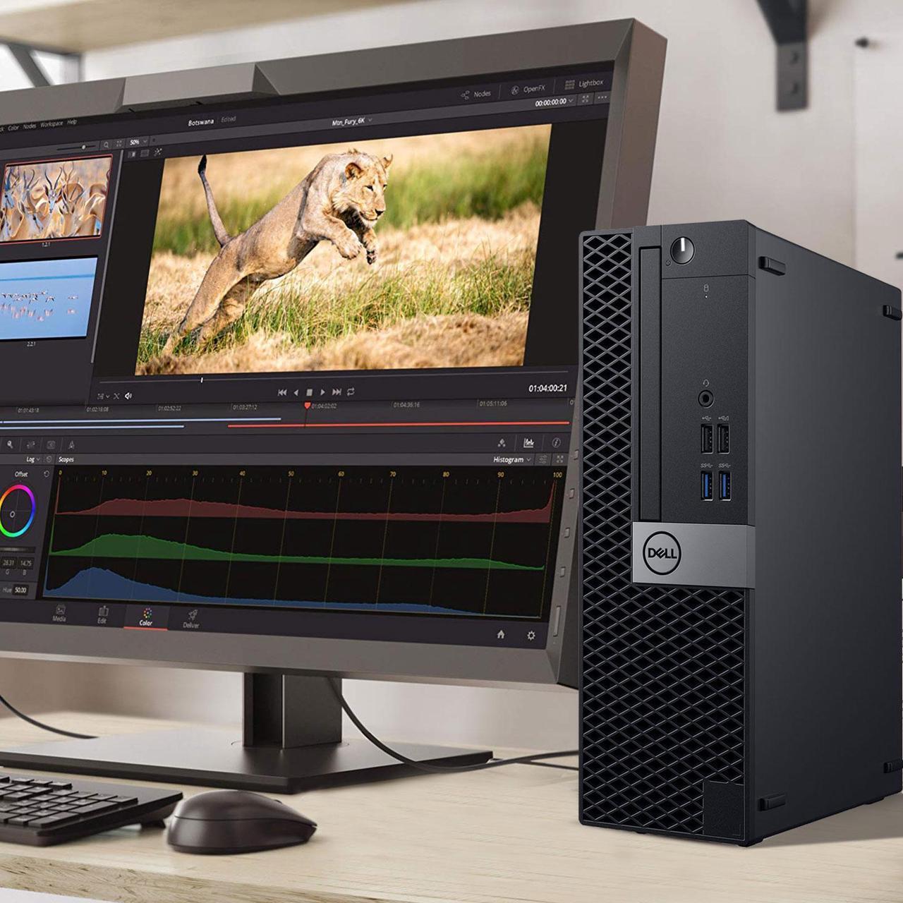 Alt view image 6 of 7 - DELL OptiPlex SFF Desktop Computer PC Intel Core i5-7500, up to 3.80 GHz,  32GB DDR4 Ram, 1TB  SSD + 1TB HDD, 24" LED Monitor, BTO Keyboard & Mouse, Built-in Wi-Fi, Windows 11 Professional (Renewed)