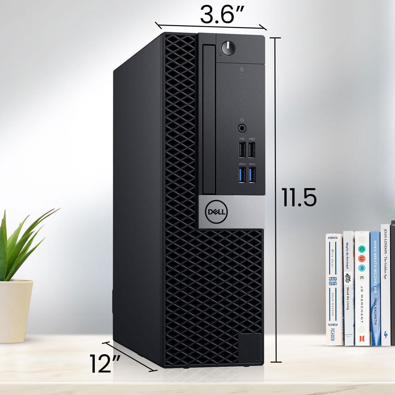 Alt view image 3 of 7 - DELL OptiPlex SFF Desktop Computer PC Intel Core i5-7500, up to 3.80 GHz,  32GB DDR4 Ram, 1TB  SSD + 1TB HDD, 24" LED Monitor, BTO Keyboard & Mouse, Built-in Wi-Fi, Windows 11 Professional (Renewed)
