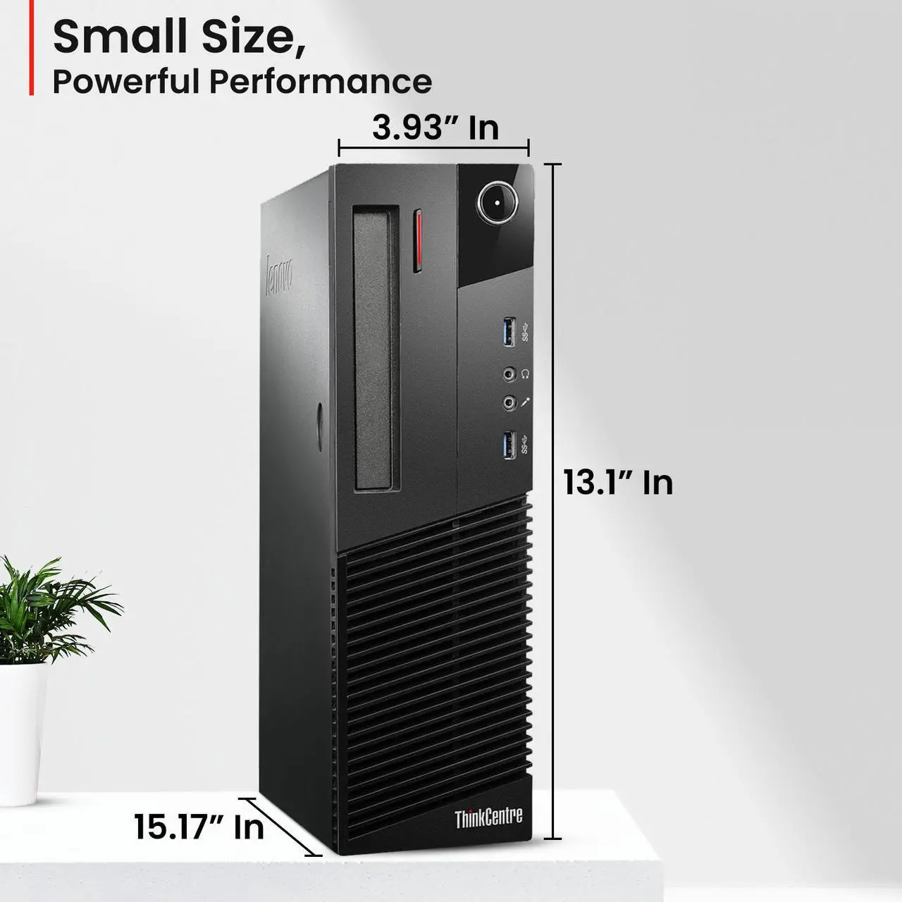 Alt view image 3 of 7 - Lenovo ThinkCentre M83/M93 Desktop Computer PC, Intel Quad Core i5-4570 upto 3.60GHz, 8GB DDR3 Ram, 1TB HDD, Wi-Fi, BTO Keyboard & Mouse, Windows 11 Professional (Renewed)
