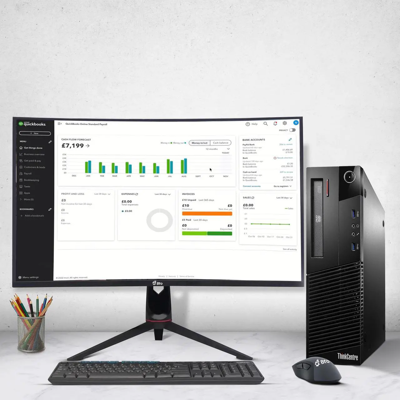 Alt view image 5 of 7 - Lenovo ThinkCentre M83/M93 Desktop Computer PC, Intel Quad Core i5-4570 upto 3.60GHz, 8GB DDR3 Ram, 1TB HDD, Wi-Fi, BTO Keyboard & Mouse, Windows 11 Professional (Renewed)