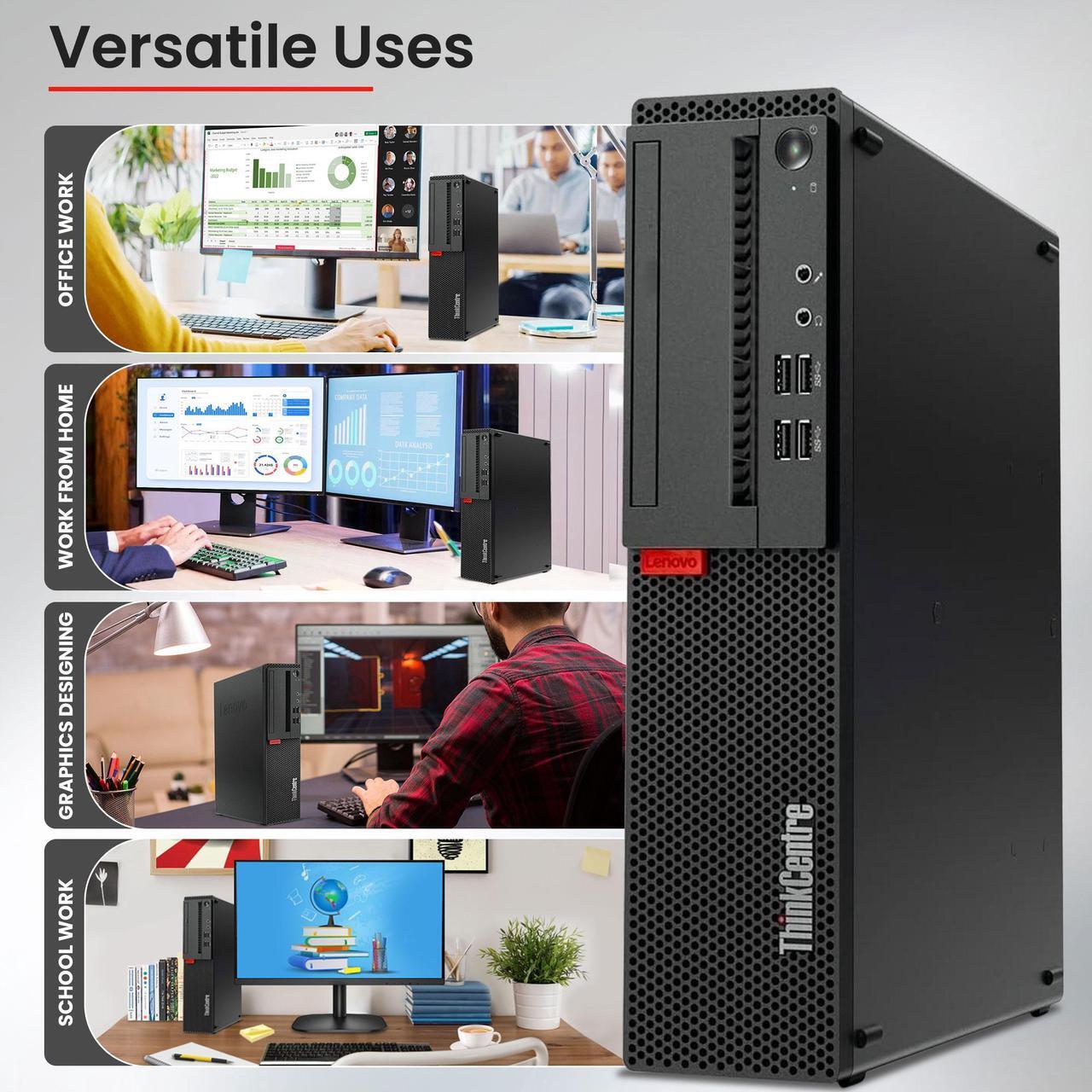 Alt view image 5 of 7 - Lenovo ThinkCentre M910 Desktop Computer PC, Intel Quad Core i5-7500 upto 3.80GHz, 32GB DDR4 Ram, 1TB SSD, Built-in Wi-Fi , BTO Keyboard & Mouse, Windows 11 Professional (Renewed)