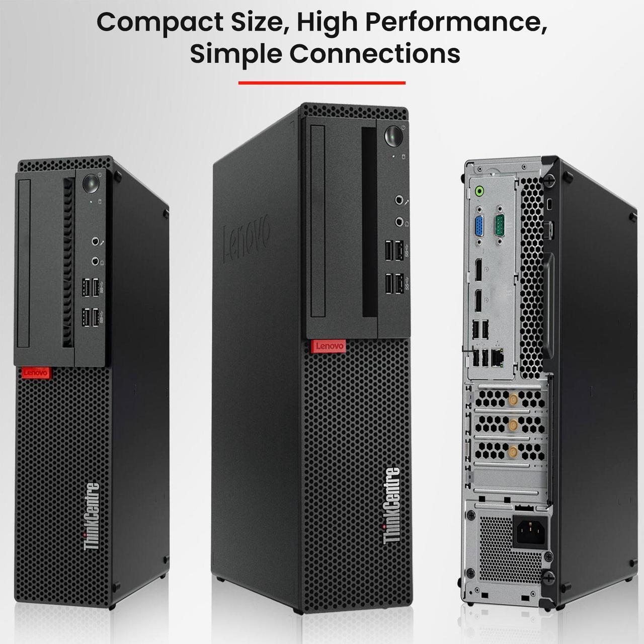 Alt view image 3 of 7 - Lenovo ThinkCentre M910 Desktop Computer PC, Intel Quad Core i5-7500 upto 3.80GHz, 32GB DDR4 Ram, 1TB SSD, Built-in Wi-Fi , BTO Keyboard & Mouse, Windows 11 Professional (Renewed)