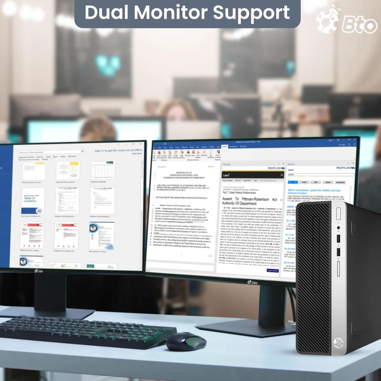 Alt view image 6 of 7 - HP EliteDesk 800 G3 Desktop Computer PC, Intel Quad Core i7-7700 upto 4.20GHz, 32GB DDR4 Ram, 1TB SSD +1TB HDD, Built-in Wi-Fi, BTO Keyboard & Mouse, Windows 11 Professional (Renewed)