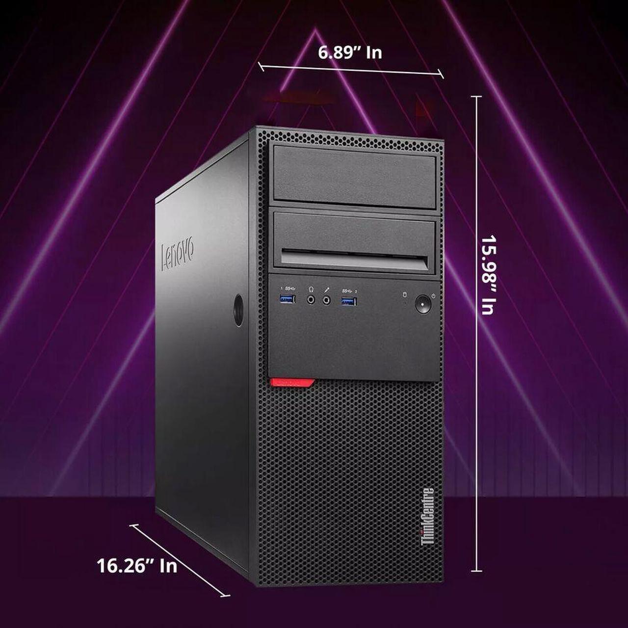 Alt view image 2 of 7 - Lenovo ThinkCentre M700 Tower Desktop Gaming PC Intel Quad Core i5-6th 16GB DDR4 Ram, 1TB SSD 22" LED BTO RGB Keyboard & Mouse, Nvidia GTX 1660s 6gb DDR6, Window 11 Professional (Renewed)
