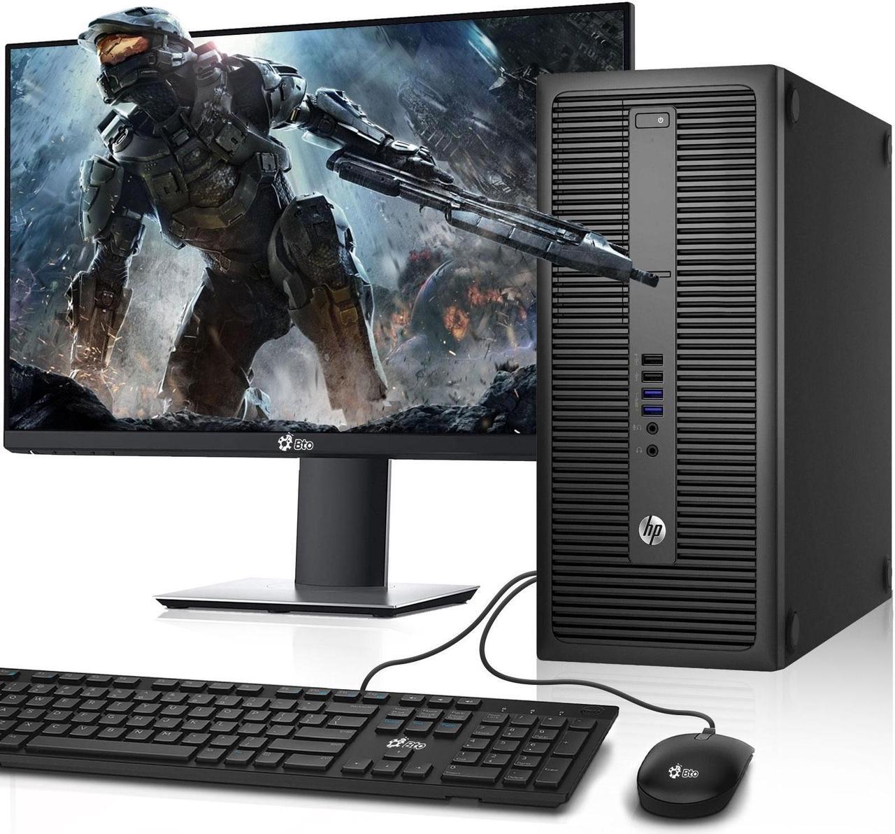 Main image of HP ProDesk/EliteDesk Tower G1 Desktop Gaming PC Intel Quad Core i5-4th 16GB DDR3 Ram 1TB SSD, 22" LED BTO RGB Keyboard & Mouse Nvidia GTX 1660s 6gb DDR6 Window 11 Professional (Renewed)