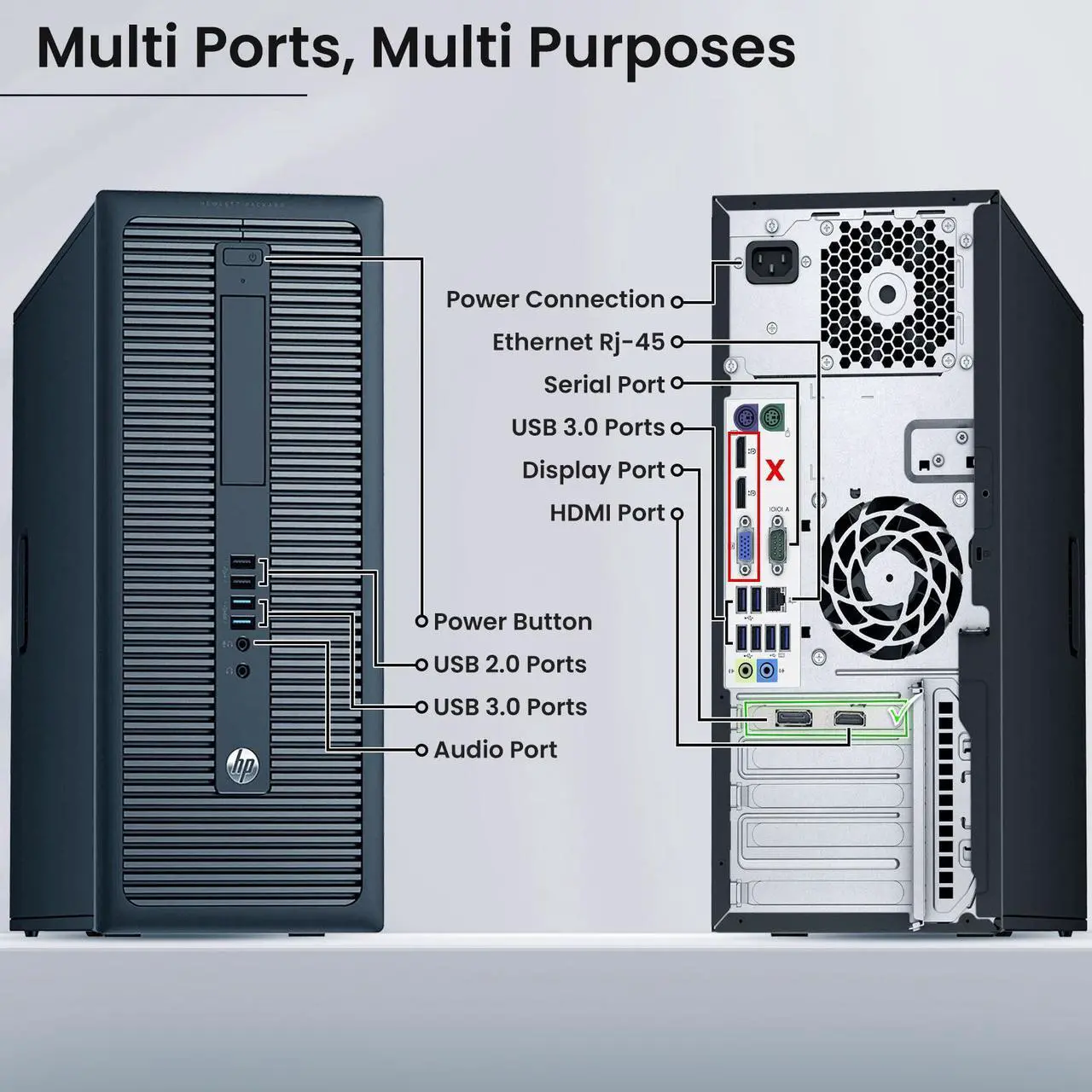 Alt view image 2 of 7 - HP ProDesk/EliteDesk G2 Tower Gaming PC Desktop Intel Quad Core i5-6500 16GB 512GB SSD BTO RGB Keyboard & Mouse, Nvidia GTX 1660s 6gb DDR6, Window 11 Professional (Renewed)