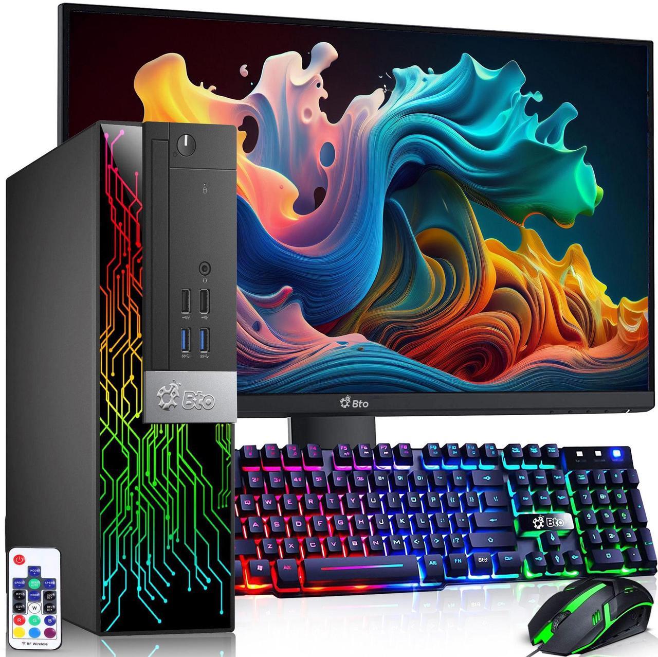 Main image of Dell OptiPlex 7040 RGB SFF Desktop Computer PC Intel Quad Core i5-6500 up to 3.60GHz, 32GB DDR4 Ram,1TB SSD,24 Inch Monitor, Wi-Fi Adapter, BTO RGB Keyboard & Mouse, Windows 11 Pro (Renewed)