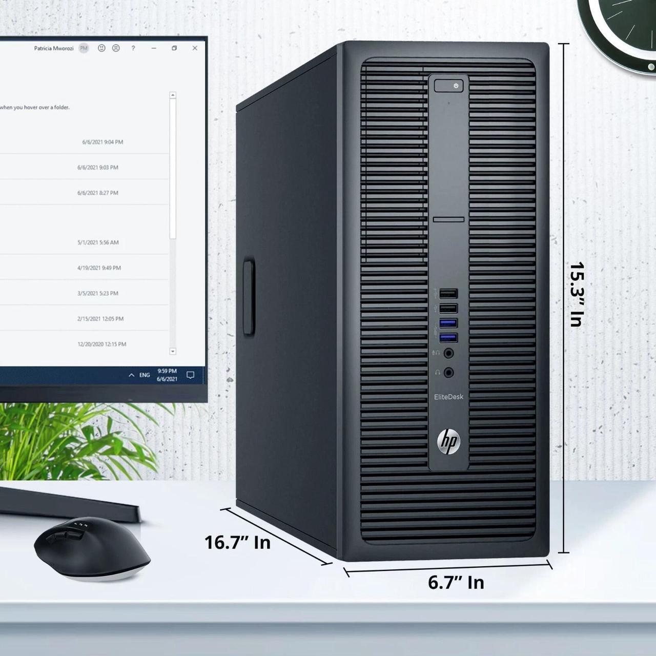 Alt view image 4 of 5 - HP 800 G2 Tower Desktop Computer PC, Intel Quad Core i7-6700 upto 4.00GHz, 32GB DDR4 Ram, 1TB SSD, Built-in Wi-Fi & Bluetooth, Wireless Keyboard & Mouse, Windows 11 Professional (Refurbished)