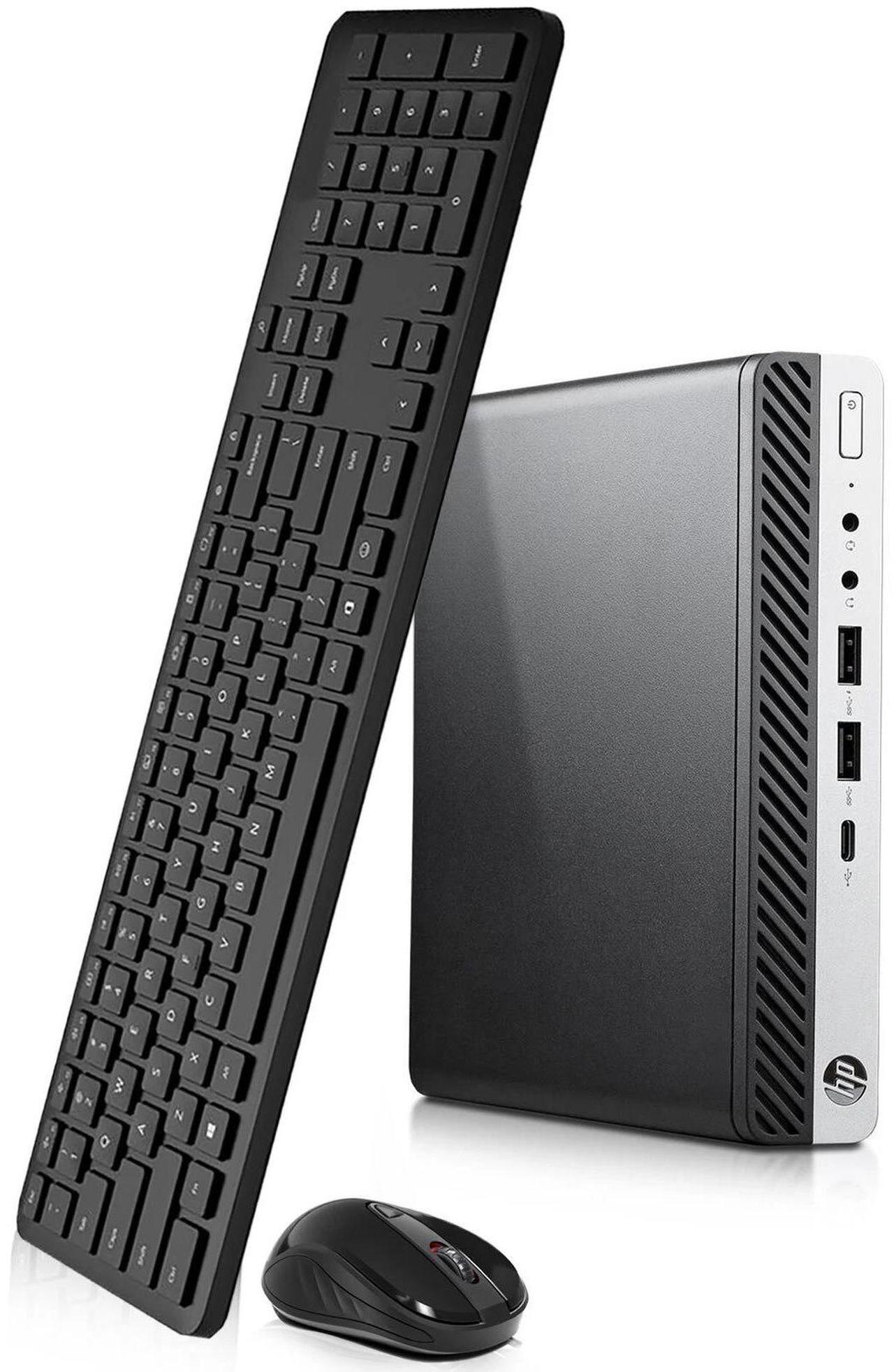 Main image of HP 600 G4 Tiny Desktop Computer PC, Intel Hexa Core i5-8500T upto 3.50GHz, 16GB DDR4 Ram, 512GB SSD,Wi-Fi ,Wireless Keyboard & Mouse, Windows 11 Professional (Refurbished)