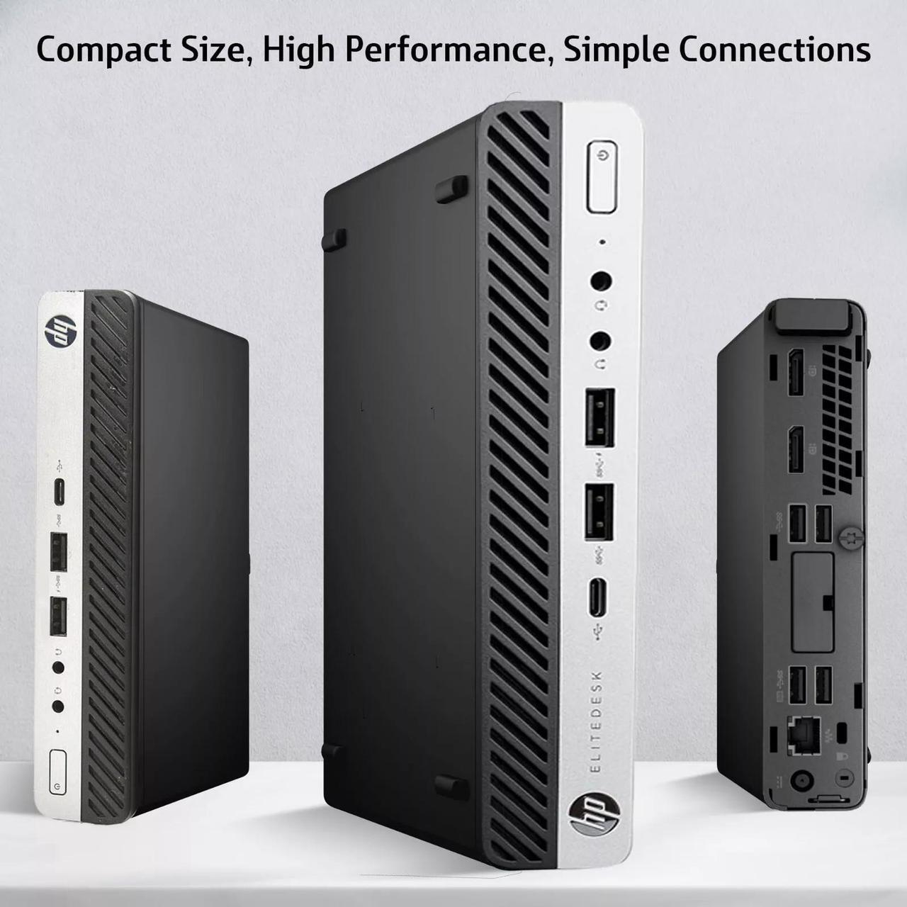 Alt view image 7 of 7 - HP 600 G4 Tiny Desktop Computer PC, Intel Hexa Core i5-8500T upto 3.50GHz, 16GB DDR4 Ram, 512GB SSD,Wi-Fi ,Wireless Keyboard & Mouse, Windows 11 Professional (Refurbished)
