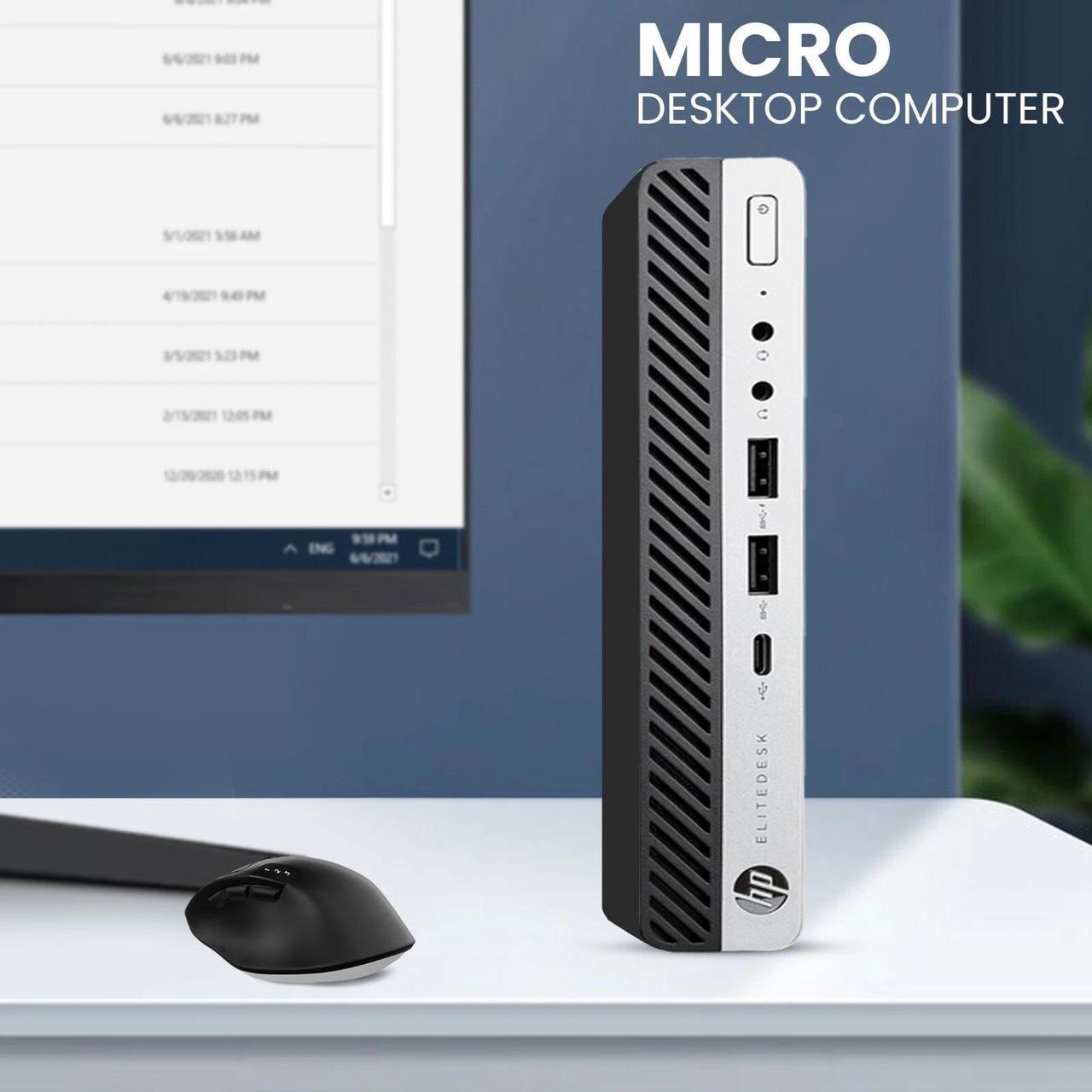 Alt view image 3 of 6 - HP 600 G4 Tiny Desktop Computer PC, Intel Hexa Core i5-8500T upto 3.50GHz, 16GB DDR4 Ram, 512GB SSD, Built-in Wi-Fi ,24Inch Monitor, Wireless Keyboard & Mouse, Windows 11 Professional (Refurbished)