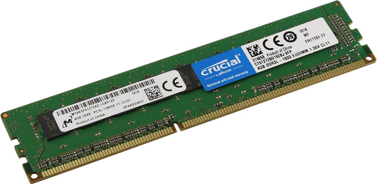 4GB EUDIMM Memory for HP Z210 Workstation DDR3L-1600