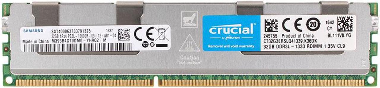 Certified Replacement for Kingston KTD-PE313QLV/32G 32GB DDR3L 1333MHz 240-Pin ECC RDIMM Server RAM