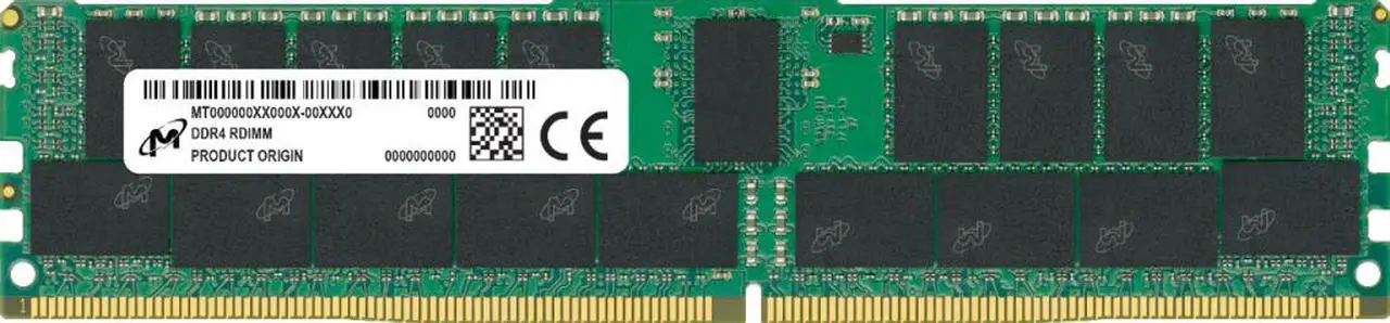 Main image of Micron 64GB DDR4 3200 8Gx72 ECC CL22 RDIMM Server Memory Module - MTA36ASF8G72PZ-3G2B2