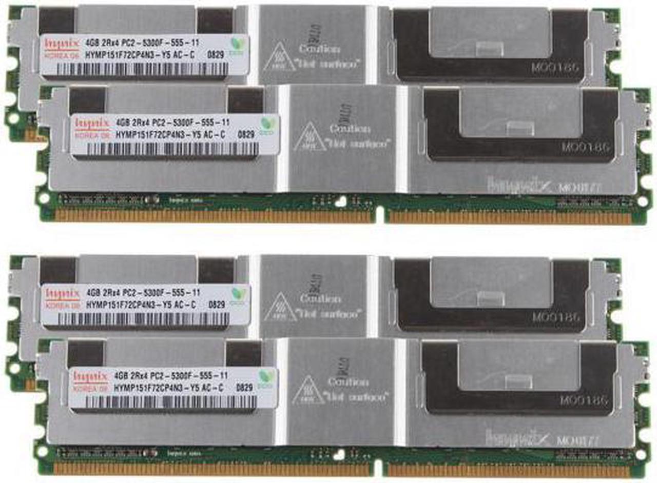 Main image of Hynix 16GB 16G (4X4GB) DDR2-667MHZ PC2-5300F 2RX4 ECC FB-DIMM Server Memory RAM