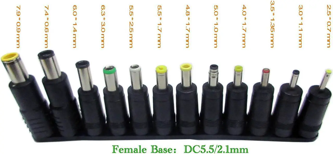 Alt view image 5 of 6 - easyday Universal 5V DC Power Cable, USB to DC 5.5x2.1mm Charging Cord with 12 Interchangeable Plugs Connectors Adapter Tips
