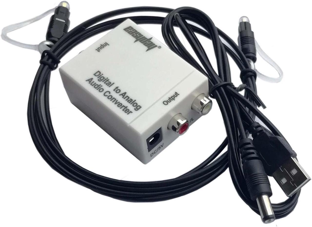 Main image of Digital SPDIF Optical Toslink Coax to Analog RCA Audio Converter 1.5M OPT USNE_DACWHI_50CM_USB